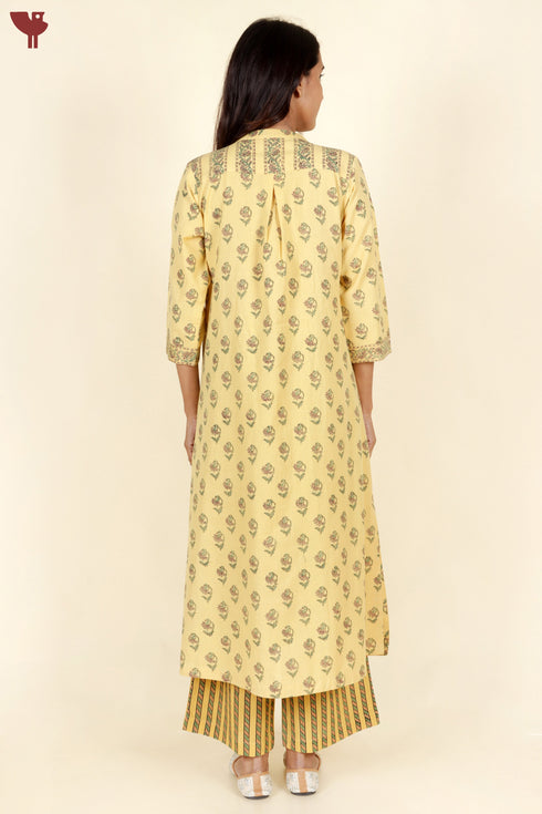 Khaadi Cotton Kurta and Pant Set in Block Print