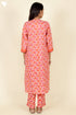 Cambric Cotton Kurta And Pant Set In Block Print