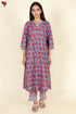 Bizzy Lizzy Kurta Pant With Dupatta In Block Print