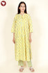 Cambric Cotton Kurta Pant With Dupatta In Floral Block Print