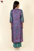 Tussar Silk Kurta Pant With Dupatta In Geometric Block Print