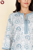 Cambric Cotton Kurta And Pant Set In Floral Block Print