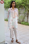 Mulmul Cotton Kurta And Pant Set In Block Print
