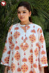 Cotton Strip Kurta And Pant Set in Block Print