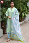 Bizzy Lizzy Kurta Pant With Dupatta In Block Print