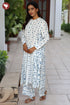 Cambric Cotton Kurta And Pant Set In Block Print
