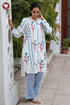 Cotton Strip Kurta And Pant Set in Floral Block Print