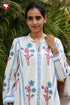 Cotton Strip Kurta And Pant Set in Floral Block Print