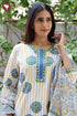 Bizzy Lizzy Kurta Pant With Dupatta Set In Floral Block Print