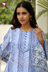 Terry Voile Kurta Pant With Dupatta In Floral Block Print