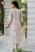 Terry Voile Kurta Pant With Dupatta In Floral Block Print