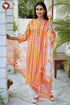Bizzy Lizzy Kurta Salwar With Dupatta In Stripe Floral Block Print