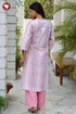 Cambric Cotton Kurta And Pant Set In Floral Block Print