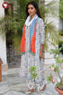 Mulmul Cotton Kurta Pant with Dupatta Set in Floral Block Print