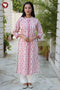 Cambric Cotton Kurta and Pant Set in Floral Print