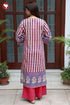 Terry Voile Kurta Pant with Dupatta in Floral Block Print