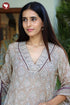 Kota Doria Kurta Pant with Dupatta In Floral Block Print