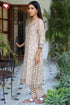 Kota Doria Kurta Pant with Dupatta In Floral Block Print