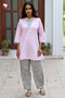 Cambric Cotton Kurta And Pant Set in Floral Block Print
