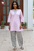 Cambric Cotton Kurta And Pant Set in Floral Block Print