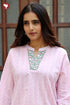 Cambric Cotton Kurta And Pant Set in Floral Block Print