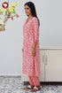 Bizzy Lizzy Kurta Pant with Dupatta Set in Floral Block Print