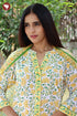 Terry Voile Kurta Pant With Dupatta Set in Floral Block Print