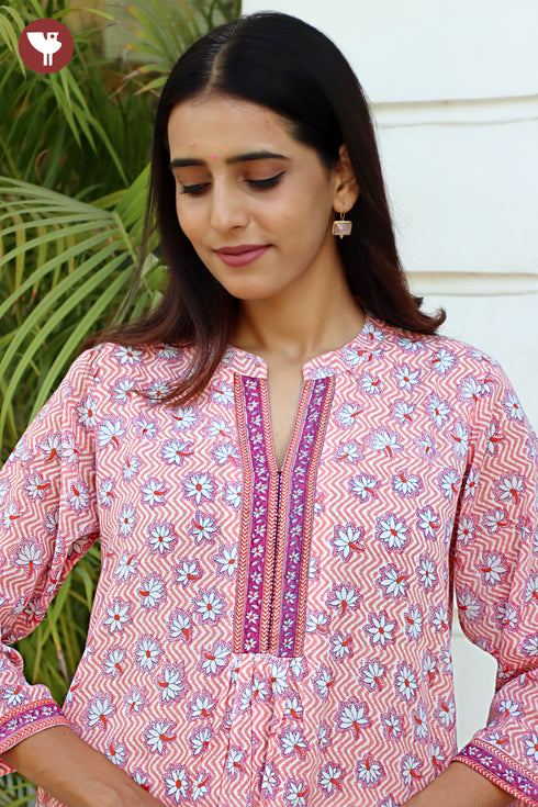 MulMul Kurta and Pant Set in Floral Print