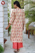 Cambric Cotton Kurta And Pant Set In Floral Print
