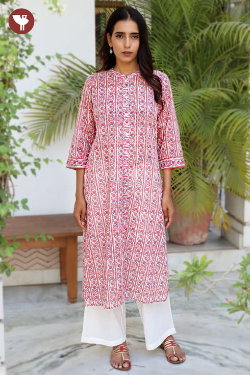 MulMul Kurta and Pant Set in Floral Print