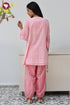 Mul Mul Cotton Kurta and Pant Set in Hand Screen Print