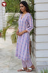 Chanderi Silk Kurta Pant With Dupatta In Floral Block Print