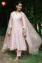 Chanderi Silk Kurta Pant with Dupatta in Zari Floral Block Print