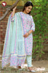 Chanderi Silk Kurta Pant With Dupatta In Floral Block Print