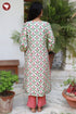 Chanderi Silk Kurta Pant with Dupatta in Embroidered & Floral Block Print