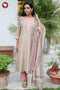 Chanderi Silk Kurta Pant with Dupatta in Zari Floral Block Print