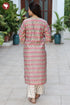 Chanderi Silk Kurta Pant & Dupatta Set in Block Print