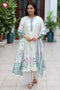 Chanderi Silk Kurta Pant with Dupatta in Floral Block Print