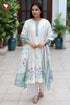 Chanderi Silk Kurta Pant with Dupatta in Floral Block Print