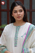 Chanderi Silk Kurta Pant with Dupatta in Floral Block Print