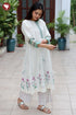 Chanderi Silk Kurta Pant with Dupatta in Floral Block Print