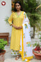 Cambric Cotton Kurta Pant With Dupatta In Striped Block Print