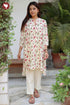 Cotton Dobby Kurta And Pant Set In Floral Block Print