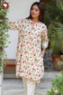 Cotton Dobby Kurta And Pant Set In Floral Block Print