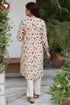 Cotton Dobby Kurta And Pant Set In Floral Block Print