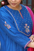 Chanderi Silk Kurta Pant & Dupatta Set in Floral Block Print