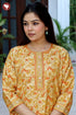 Tussar Cotton Kurta Pant & Dupatta Set in Floral Block Print