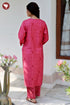 Tussar Cotton Kurta Pant & Dupatta Set in Floral Block Print