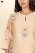 Chanderi Silk Kurta And Dupatta Set With Floral Chikankari Embroidery