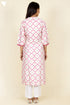 Chanderi Silk Kurta With Dupatta in GoldBlock Print